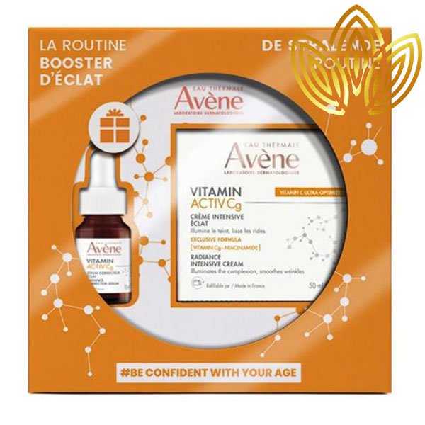 Eau Thermale Avène 50 ml + 10 ml serum GIFTBOX Avène VITAMIN ACTIV Cg Crème Intensief Stralende Teint Dermatheek