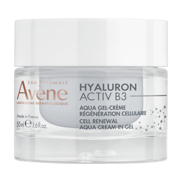 Eau Thermale Avène GEZICHT Glazen pot 50 ml Avène HYALURON ACTIV B3 AQUA gel-crème Dermatheek